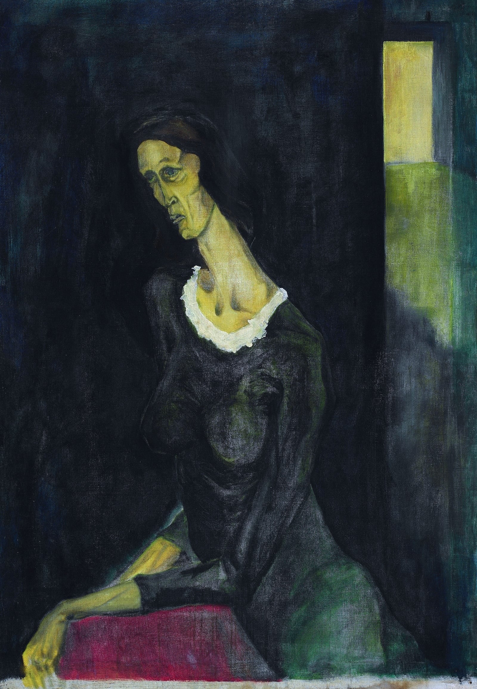 &Woman In Front of Blue Background&, 1960, Tual üzerine yağlıboya, 100 x 70 cm