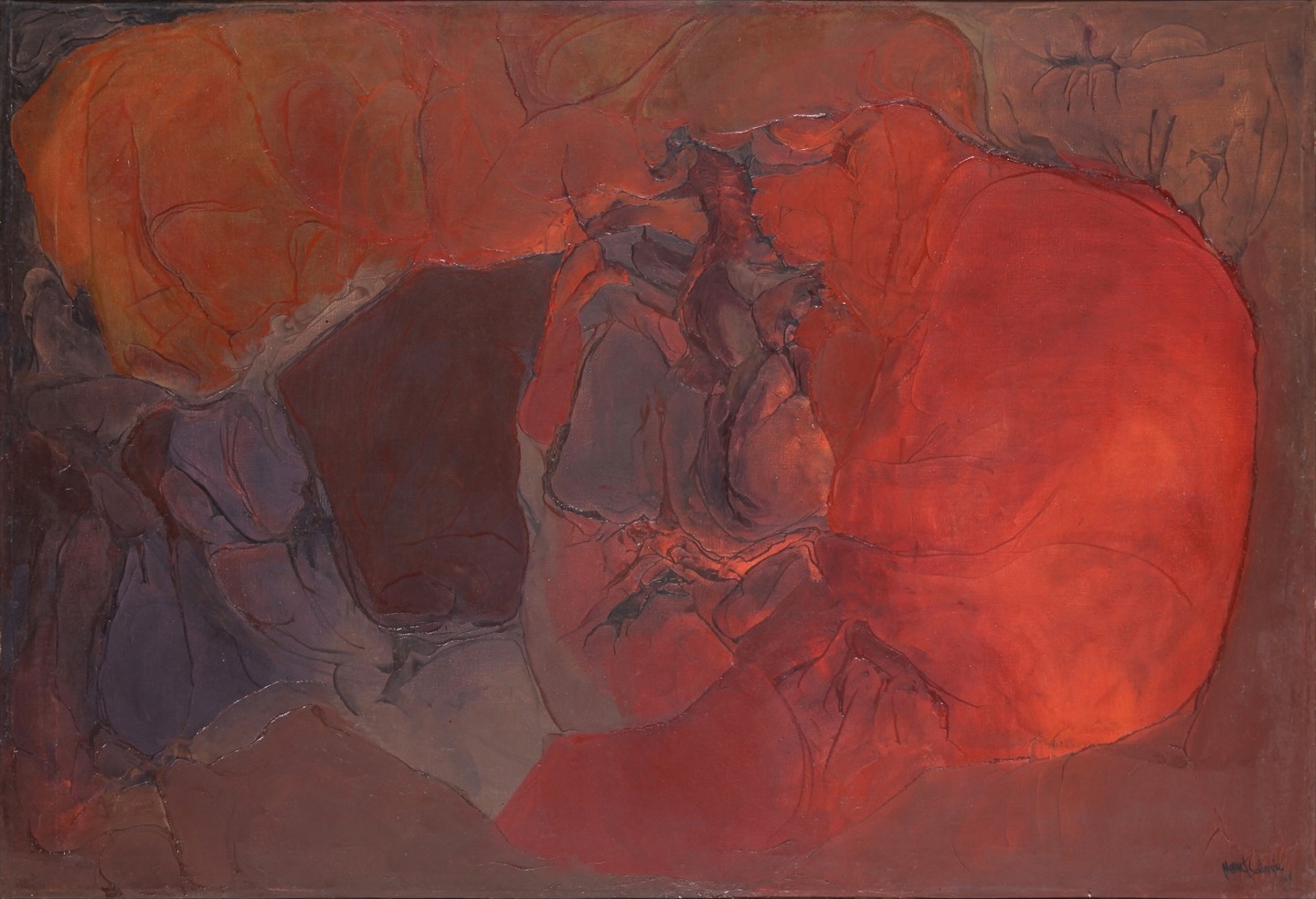 &Caucasian Chalk Circle I&, 1964, Tual üzerine yağlıboya, 88,5 x 130,5 cm