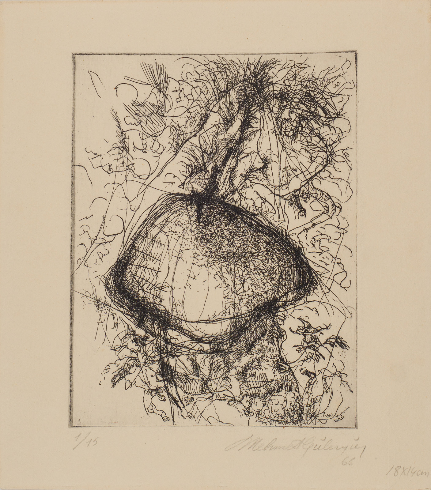 &Untitled 1/15&, 1966, Gravür, 18 x 14 cm