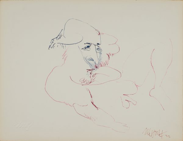 
                  Paris 1972, 1972, Ecoline on paper, 25 x 32,5 cm        