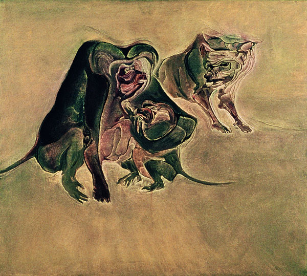 &Monkeys II&, 1975, Tual üzerine yağlıboya, 90 x 100 cm