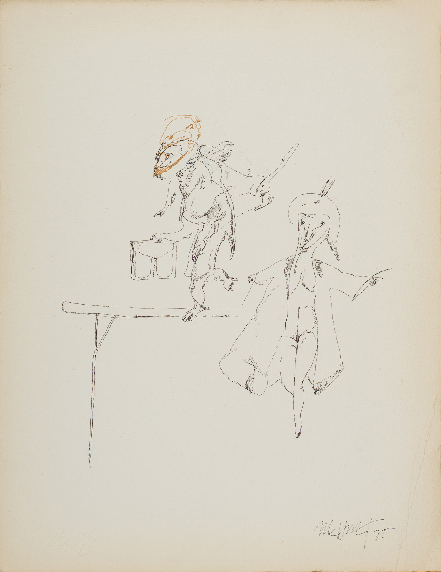 &Untitled&, 1975, Kağıt üzerine kurşun kalem, 32,5 x 25,2 cm