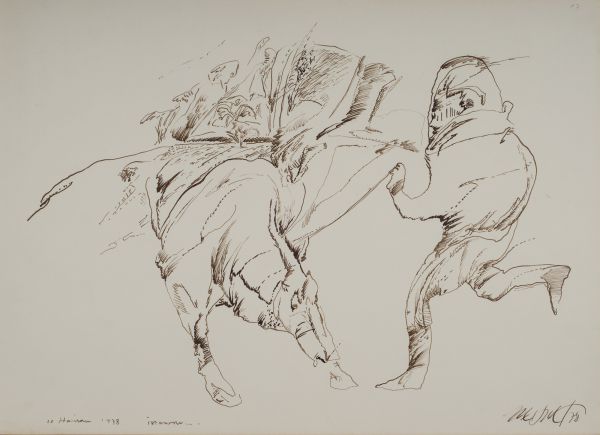 
                  June 20 , 1978 İstanbul, 1978, Ecoline on paper, 32 x 44 cm        