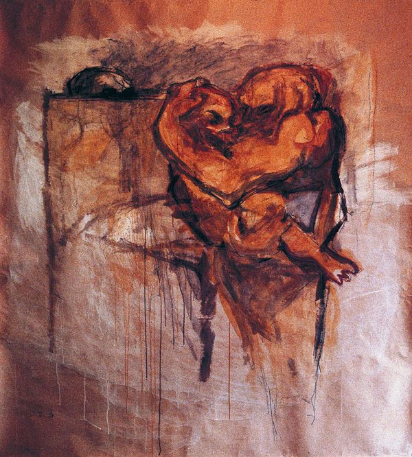 
                  Father - Son, 1979, Acrylic on Craft, 200 x 180 cm        