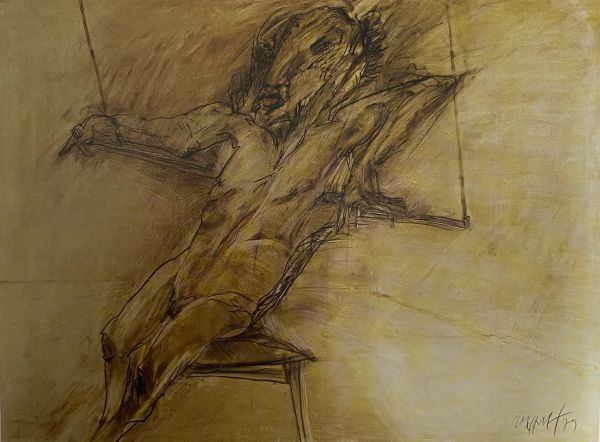 
                  Swing, 1979, Mixed media on cardboard, 78 x 105 cm        