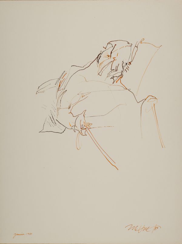 
                  January, 1980 New York, 1980, Ecoline on paper, 61 x 46 cm        