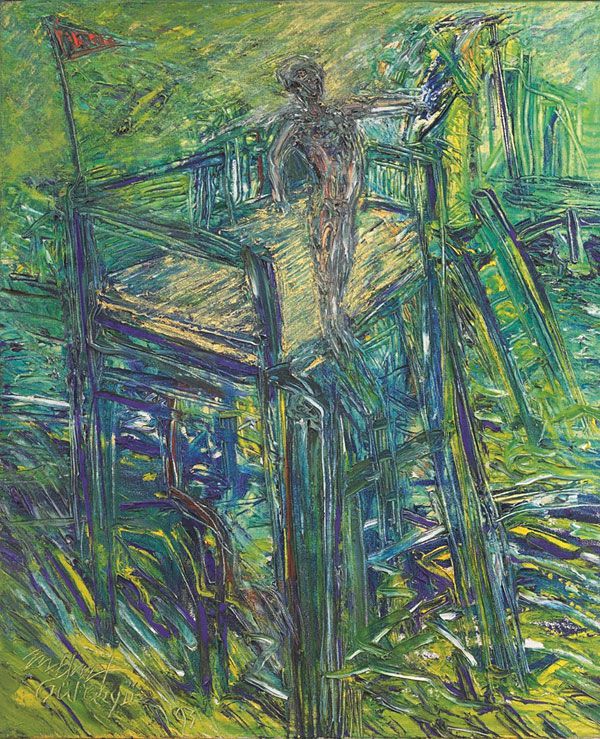 
                  Lifeguard, 1993, Oil on canvas, 65 x 54 cm        