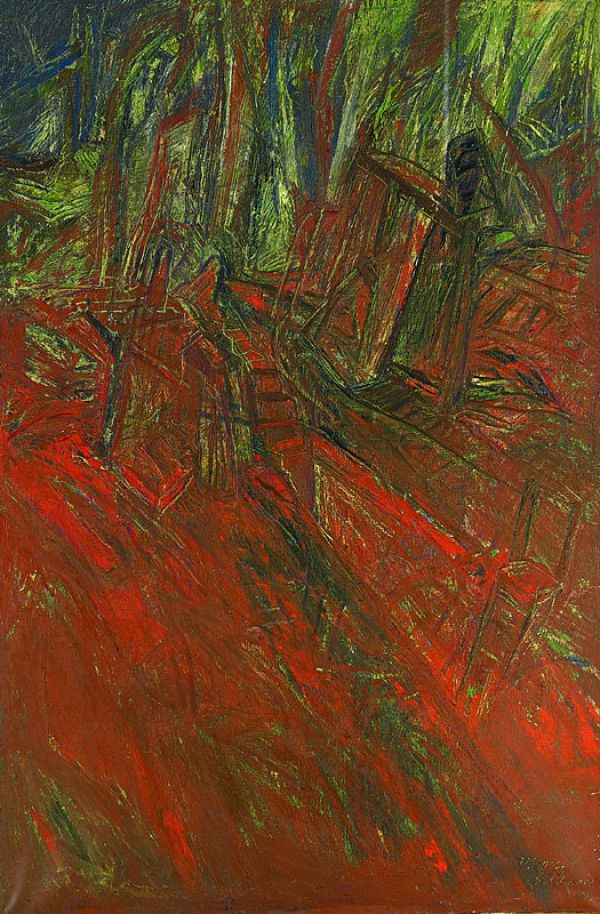 
                  Igman Mountain, Bosnia II, 1995, Oil on canvas, 146 x 97 cm        