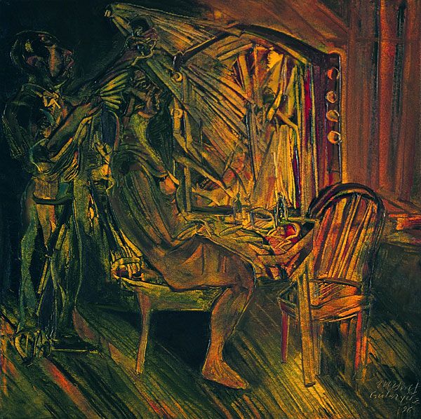 
                  Coiffeur, 1996, Oil on canvas, 60 x 60 cm        