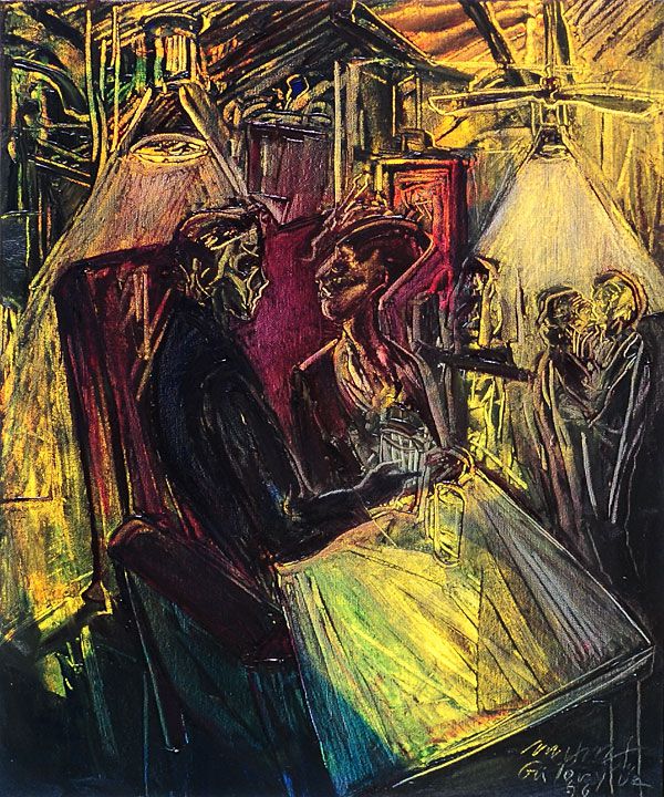 
                  Coffee House, 1996, Oil on canvas, 60 x 50 cm        