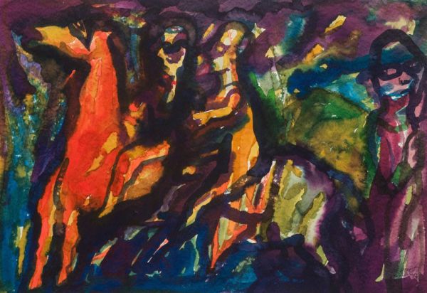 
                  Untitled, 1996, Watercolor on paper, 50,5 x 73 cm        