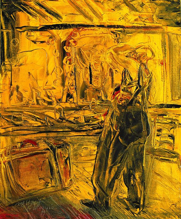 
                  Maquillage, 1999, Oil on canvas, 69 x 55 cm        