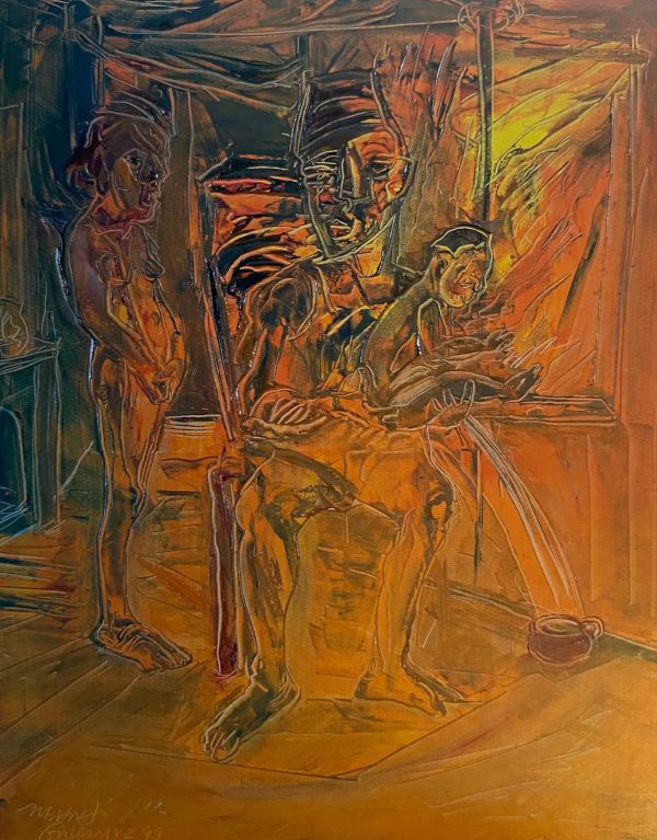 
                  The Future Belonges To The Children, 1999, Oil on canvas, 70 x 56 cm        